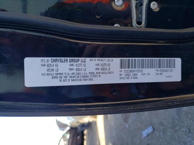 Photo 10 from auction – 2015 DODGE CHARGER SE with VIN 2C3CDXBG0FH735705