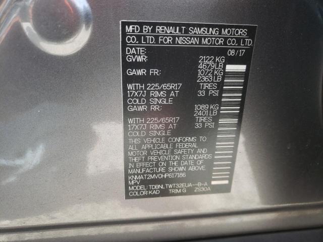 Photo 10 from auction – 2017 NISSAN ROGUE S with VIN KNMAT2MV0HP617186