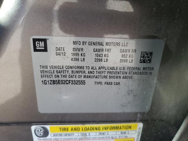 Photo 10 from auction – 2012 CHEVROLET MALIBU LS with VIN 1G1ZB5E02CF332555