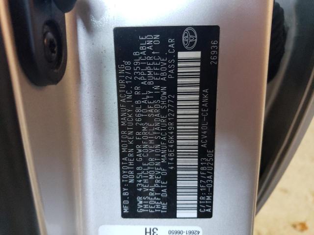 Photo 10 from auction – 2009 TOYOTA CAMRY BASE with VIN 4T4BE46K49R127772