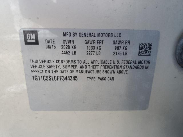 Photo 10 from auction – 2015 CHEVROLET MALIBU 1LT with VIN 1G11C5SL0FF344345