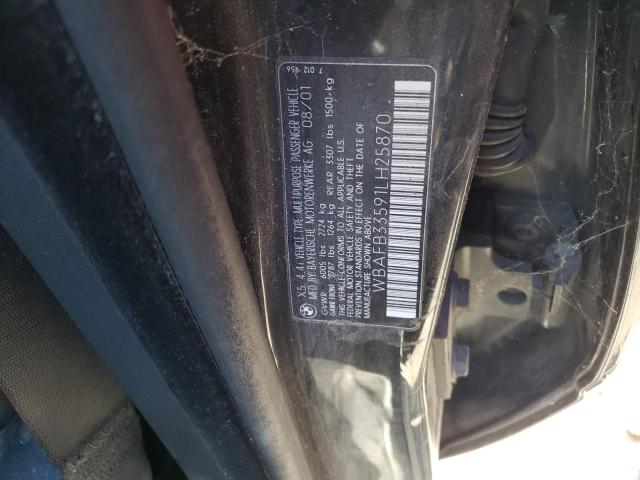 Photo 10 from auction – 2001 BMW X5 4.4I with VIN WBAFB33591LH25870