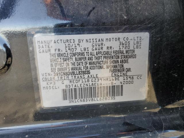 Photo 10 from auction – 2020 NISSAN VERSA S with VIN 3N1CN8DV8LL828035