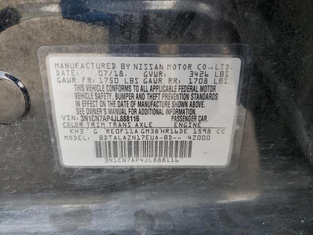 Photo 10 from auction – 2018 NISSAN VERSA S with VIN 3N1CN7AP4JL888116