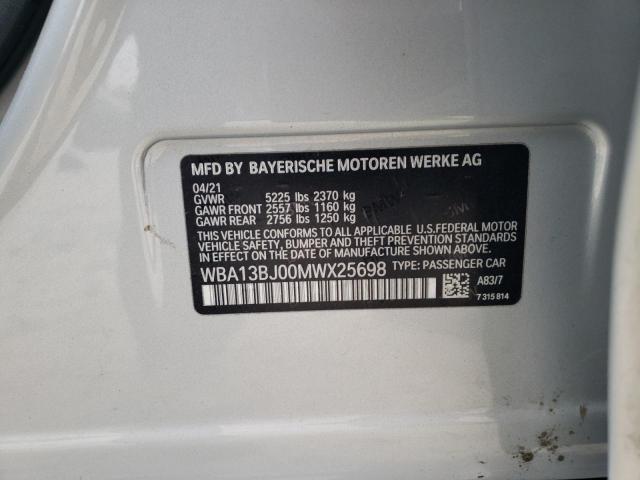 Photo 10 from auction – 2021 BMW 530 XI with VIN WBA13BJ00MWX25698