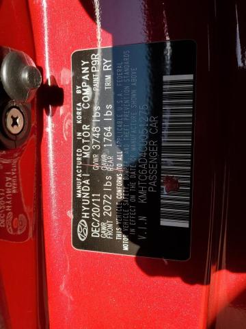 Photo 10 from auction – 2012 HYUNDAI VELOSTER with VIN KMHTC6AD4CU051275