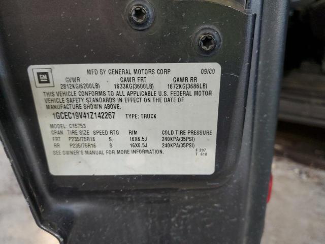Photo 10 from auction – 2001 CHEVROLET SILVERADO with VIN 1GCEC19V41Z142267