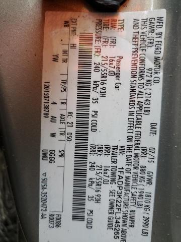 Photo 10 from auction – 2015 FORD FOCUS SE with VIN 1FADP3K22FL345265