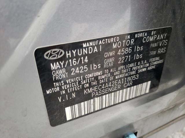 Photo 10 from auction – 2014 HYUNDAI SONATA HYB with VIN KMHEC4A42EA118053