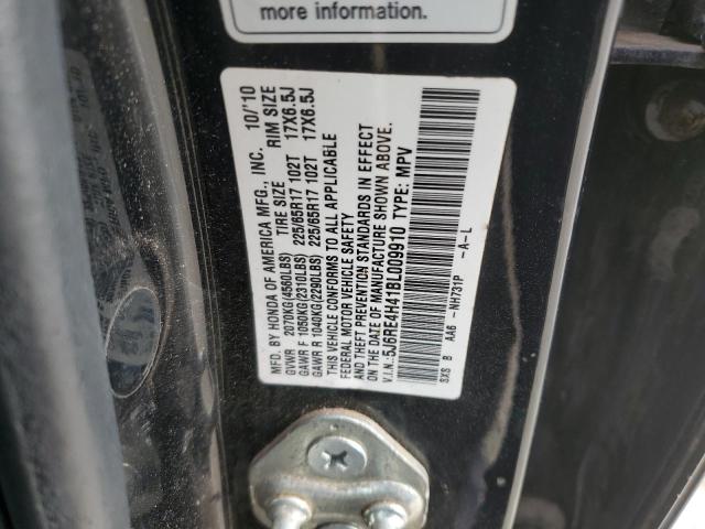 Photo 10 from auction – 2011 HONDA CR-V SE with VIN 5J6RE4H41BL009910