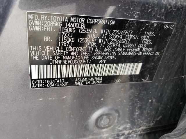 Photo 10 from auction – 2013 TOYOTA RAV4 XLE with VIN JTMRFREV0DD023517