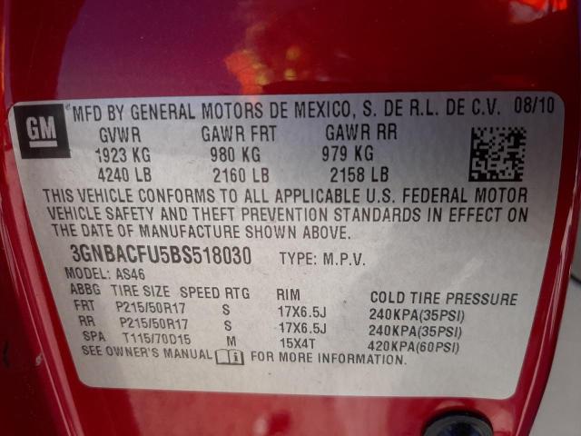 Photo 10 from auction – 2011 CHEVROLET HHR LT with VIN 3GNBACFU5BS518030