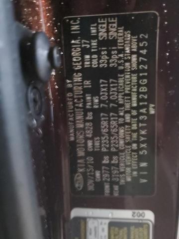 Photo 10 from auction – 2011 KIA SORENTO BA with VIN 5XYKT3A12BG127452