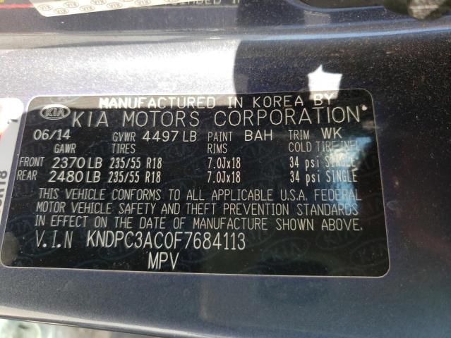 Photo 10 from auction – 2015 KIA SPORTAGE E with VIN KNDPC3AC0F7684113