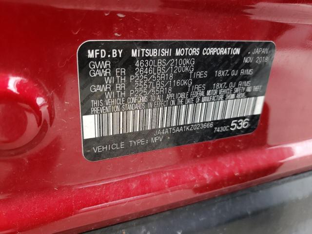 Photo 14 from auction – 2019 MITSUBISHI ECLIPSE CR with VIN JA4AT5AA1KZ023666
