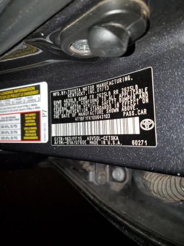 Photo 10 from auction – 2013 TOYOTA CAMRY L with VIN 4T1BF1FK1DU643103