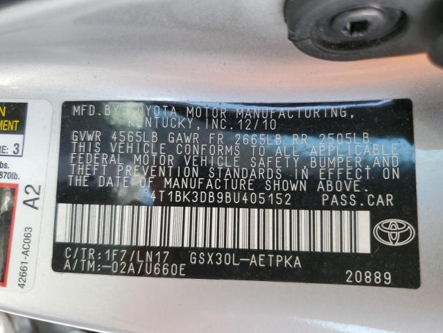 Photo 10 from auction – 2011 TOYOTA AVALON BAS with VIN 4T1BK3DB9BU405152