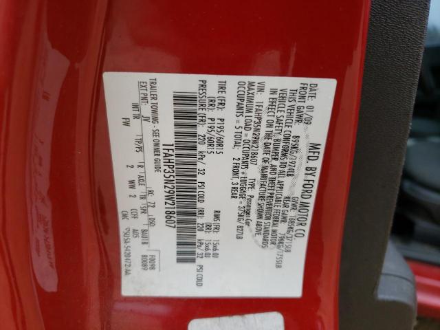 Photo 10 from auction – 2009 FORD FOCUS SE with VIN 1FAHP35N29W218607