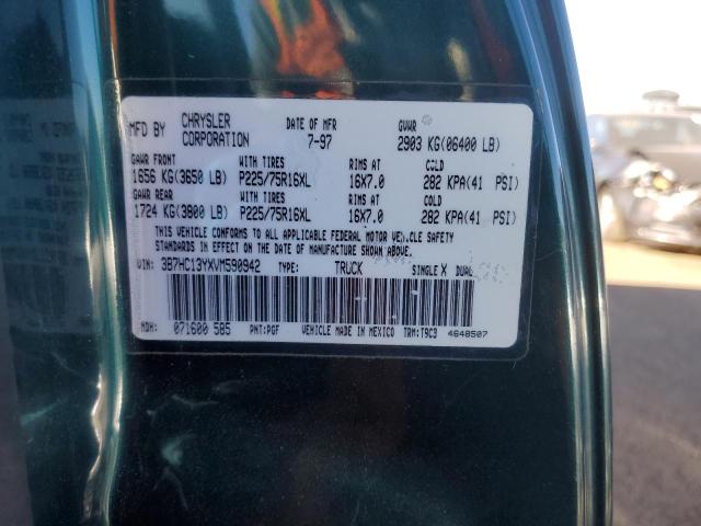 Zdjęcie 10 z aukcji – 1997 DODGE RAM 1500 z VIN 3B7HC13YXVM590942