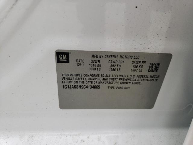 Photo 10 from auction – 2012 CHEVROLET SONIC LS with VIN 1G1JA6SH9C4134065