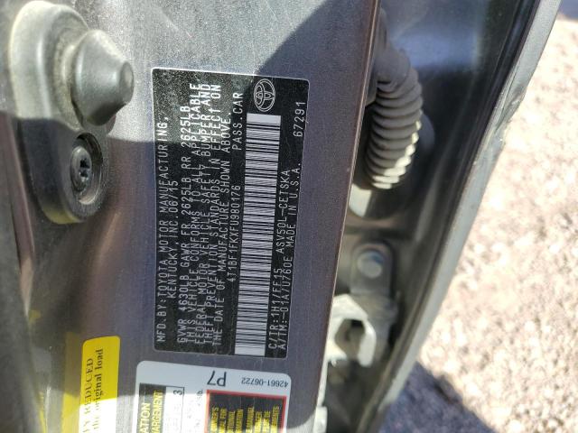 Photo 10 from auction – 2015 TOYOTA CAMRY SE with VIN 4T1BF1FKXFU980176