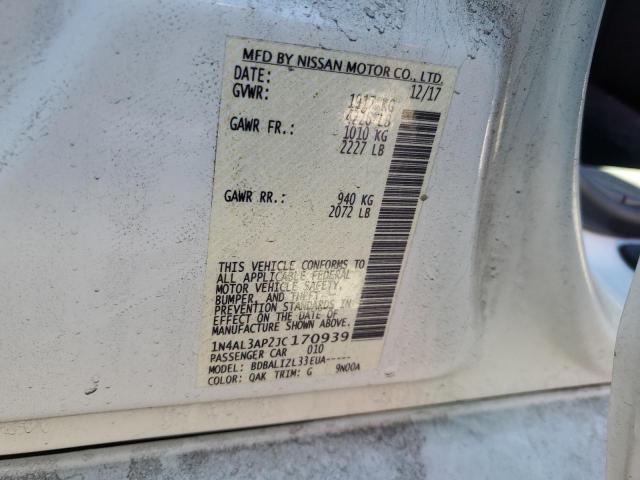 Photo 10 from auction – 2018 NISSAN ALTIMA 2.5 with VIN 1N4AL3AP2JC170939