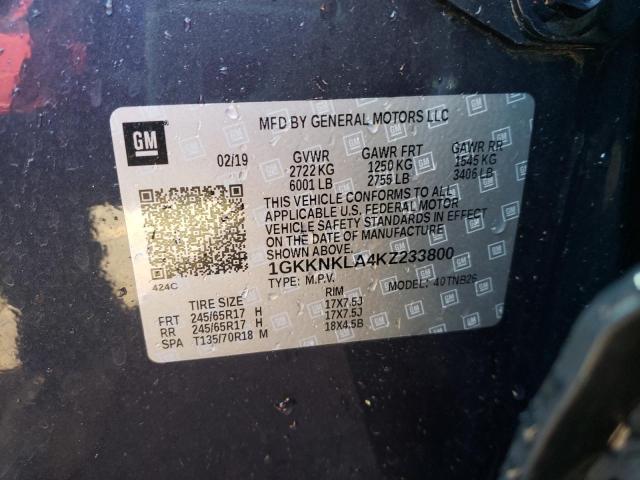 Photo 10 from auction – 2019 GMC ACADIA SLE with VIN 1GKKNKLA4KZ233800