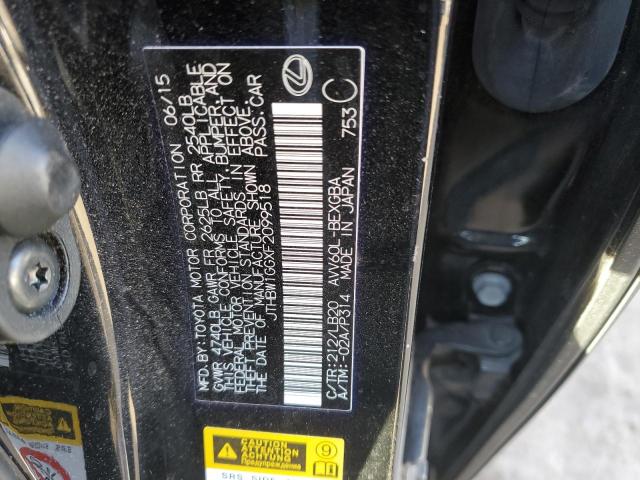 Photo 10 from auction – 2015 LEXUS ES 300H with VIN JTHBW1GGXF2099518