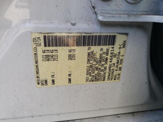 Photo 10 from auction – 2014 NISSAN MAXIMA S with VIN 1N4AA5AP6EC466814