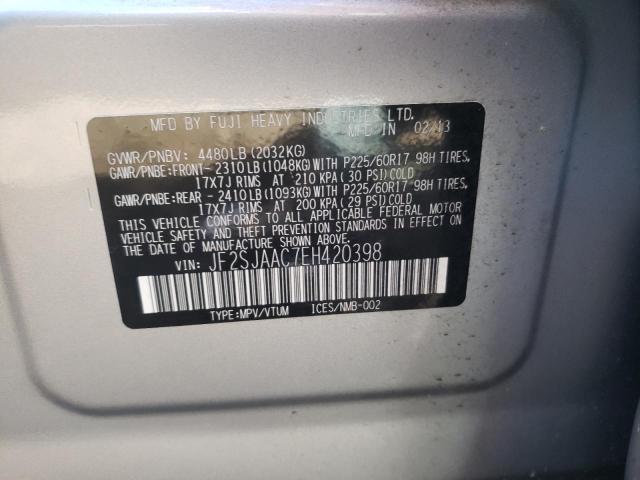 Photo 10 from auction – 2014 SUBARU FORESTER 2 with VIN JF2SJAAC7EH420398