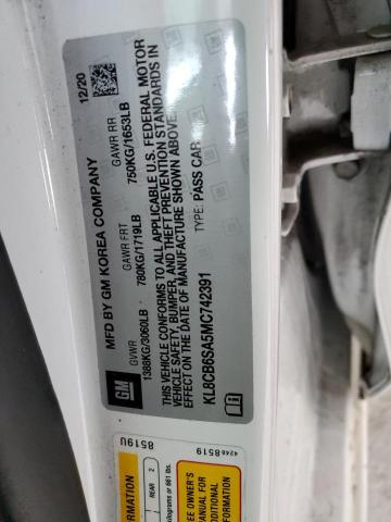 Photo 10 from auction – 2021 CHEVROLET SPARK LS with VIN KL8CB6SA5MC742391