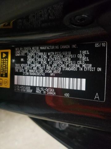 Photo 10 from auction – 2010 LEXUS RX 350 with VIN 2T2BK1BA9AC065740