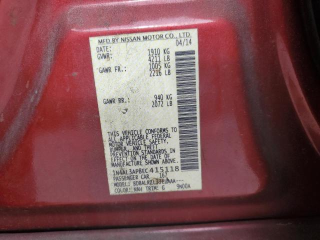 Photo 10 from auction – 2014 NISSAN ALTIMA 2.5 with VIN 1N4AL3AP8EC415118