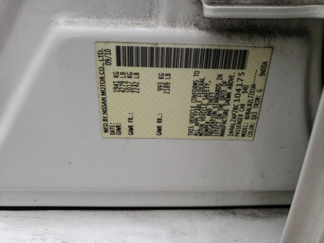 Photo 10 from auction – 2011 NISSAN ALTIMA BAS with VIN 1N4AL2AP2BC104175