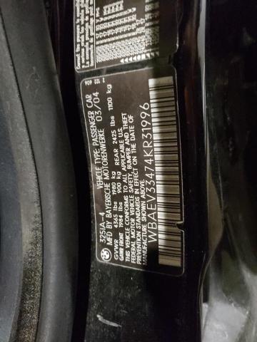 Photo 10 from auction – 2004 BMW 325 I with VIN WBAEV33474KR31996