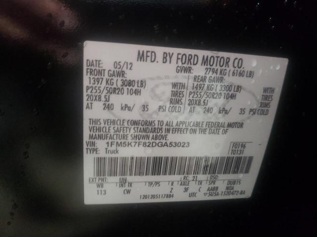 Photo 10 from auction – 2013 FORD EXPLORER L with VIN 1FM5K7F82DGA53023