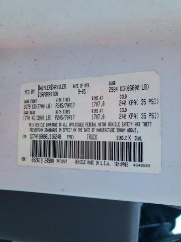 Photo 10 from auction – 2006 DODGE RAM 1500 S with VIN 1D7HA16N96J116248