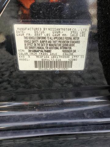 Photo 10 from auction – 2010 NISSAN SENTRA 2.0 with VIN 3N1AB6AP1AL704082