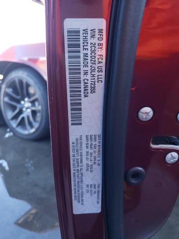 Photo 10 from auction – 2020 DODGE CHALLENGER with VIN 2C3CDZFJ3LH172355