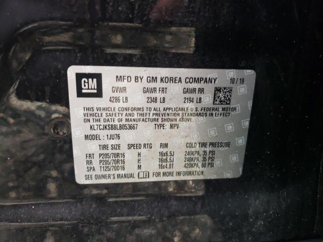 Photo 10 from auction – 2020 CHEVROLET TRAX LS with VIN KL7CJKSB8LB053667