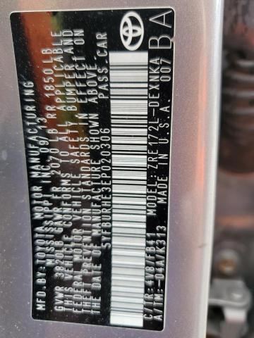 Photo 10 from auction – 2014 TOYOTA COROLLA L with VIN 5YFBURHE3EP020306
