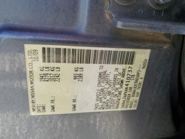 Photo 10 from auction – 2010 NISSAN ALTIMA BAS with VIN 1N4AL2APXAN410737