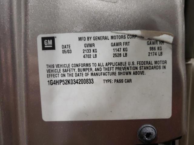 Photo 10 from auction – 2003 BUICK LESABRE CU with VIN 1G4HP52K034200833