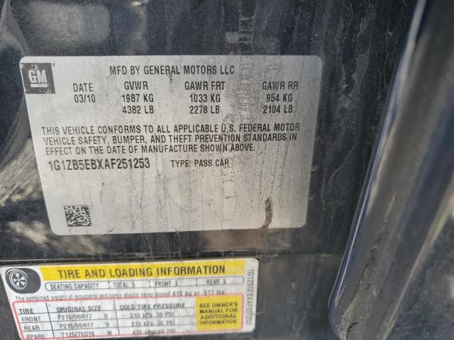 Photo 10 from auction – 2010 CHEVROLET MALIBU LS with VIN 1G1ZB5EBXAF251253