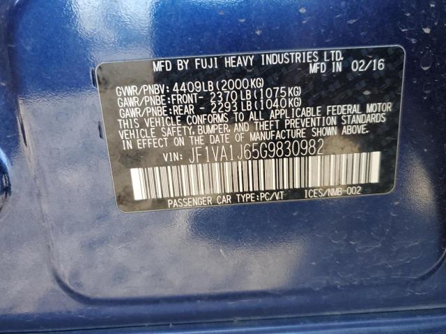 صورة رقم 10 من المزاد - 2016 SUBARU WRX LIMITE مع VIN JF1VA1J65G9830982
