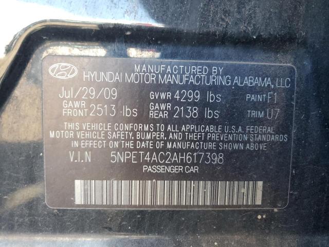 Photo 10 from auction – 2010 HYUNDAI SONATA GLS with VIN 5NPET4AC2AH617398