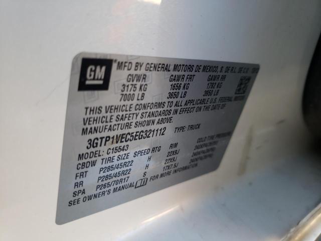 Photo 10 from auction – 2014 GMC SIERRA C15 with VIN 3GTP1VEC5EG321112