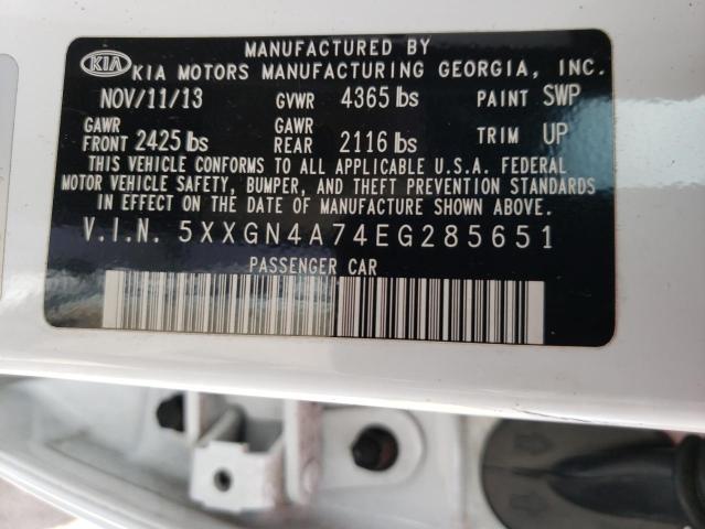 Photo 10 from auction – 2014 KIA OPTIMA EX with VIN 5XXGN4A74EG285651