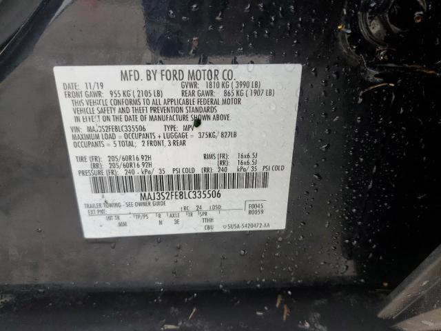 Photo 10 from auction – 2020 FORD ECOSPORT S with VIN MAJ3S2FE8LC335506