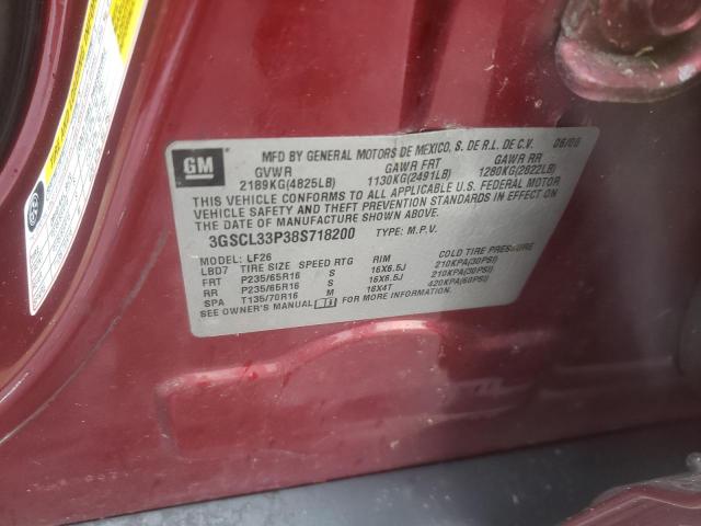 Photo 10 from auction – 2008 SATURN VUE with VIN 3GSCL33P38S718200